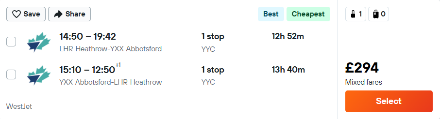 cheap flights to Canada