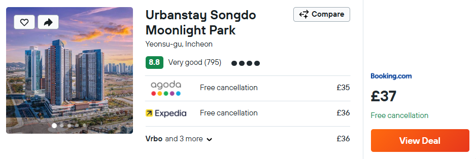 Urbanstay Songdo Moonlight Park