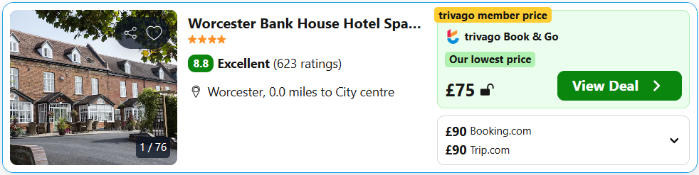 Worcester Bank House Hotel Spa & Golf