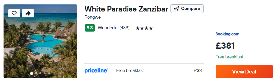 White Paradise Zanzibar